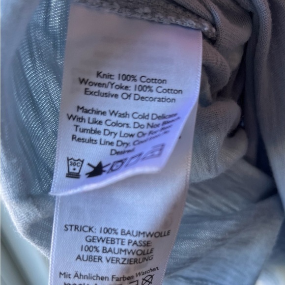 Eddie Bauer Blue Embroidered Blouse PL - Picture 6 of 6